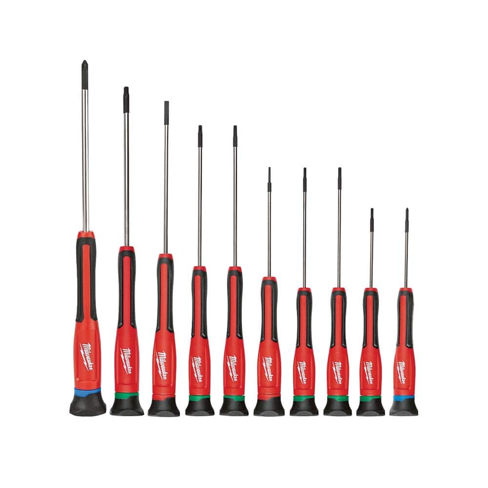 Screwdriver Set: 10 Pc, Philips, Slotted & Torx