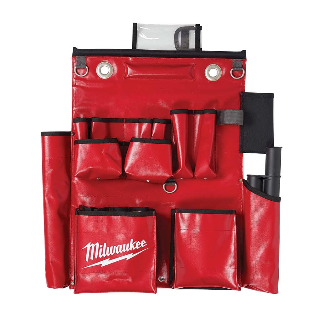 Tool Aprons & Tool Belts; Tool Type: Tool Apron ; Minimum Waist Size: 1 ; Material: Vinyl ; Color: Red/ Black ; Width (Inch): 18