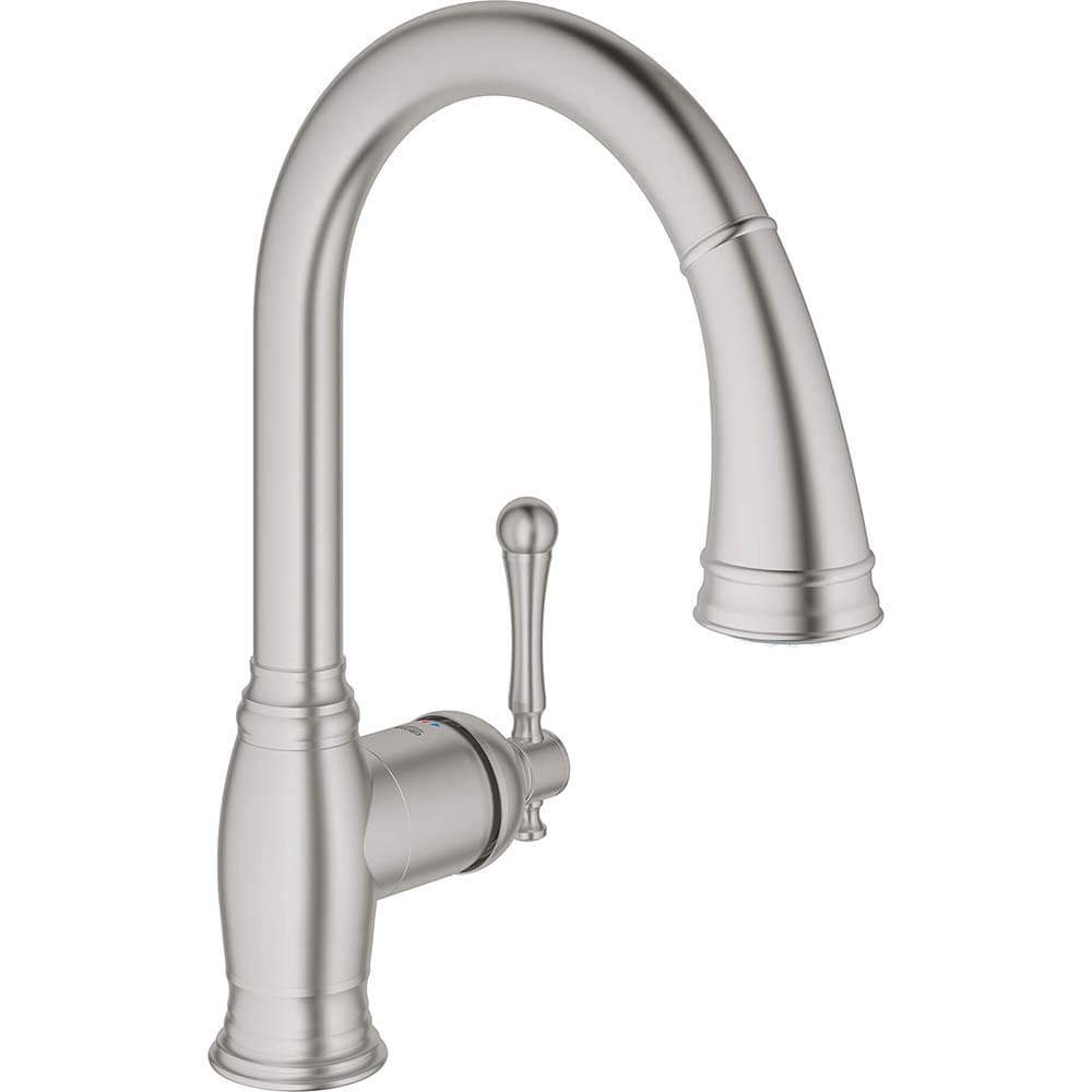 Kitchen & Bar Faucets; Type: Pull Down ; Style: Contemporary; Modern; Transitional ; Mount: Deck ; Design: One Handle ; Handle Type: Lever ; Spout Type: High Arc