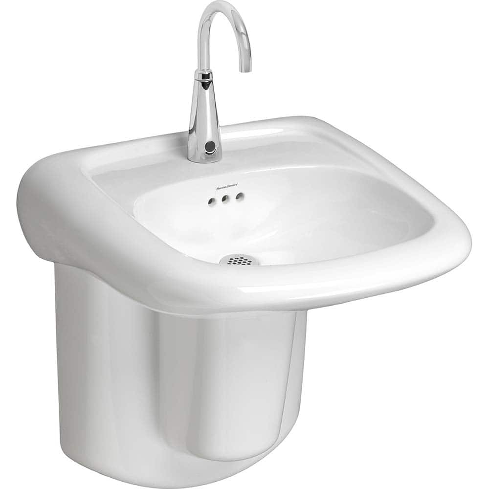 American Standard 0955001EC.020 Murro Wall-Hung EverClean Sink with Center Hole Only 