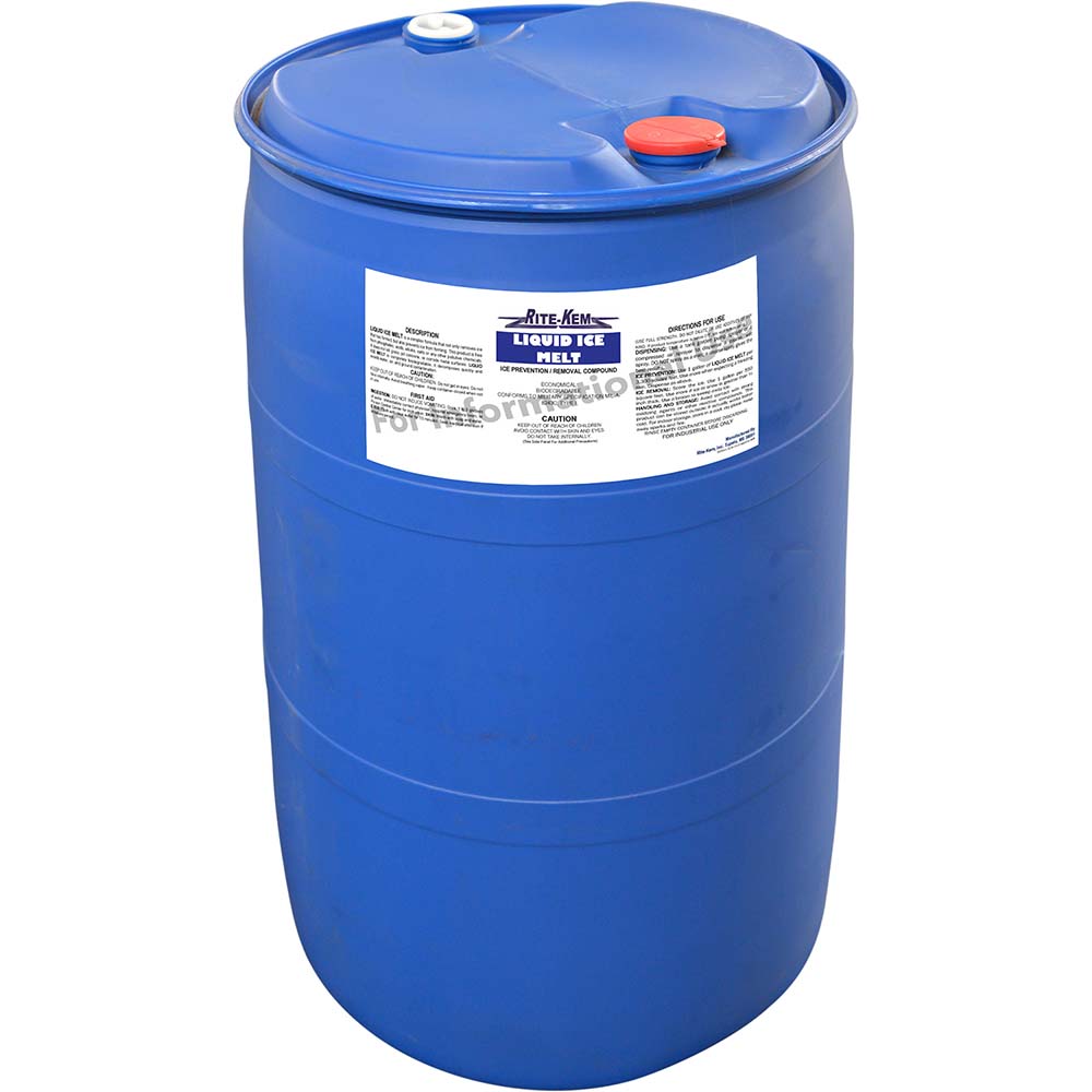 RiteKem Ice & Snow Melter & DeIcer Liquid, 55 gal Drum MSC Direct