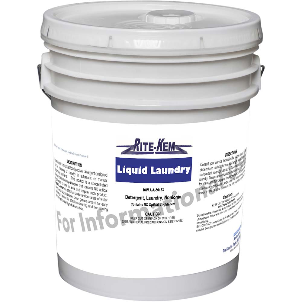 RiteKem Laundry Detergent Liquid Concentrate MSC Industrial