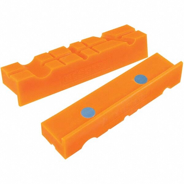 Vise Jaw: 1.25" High, 0.625" Thick, V-Groove