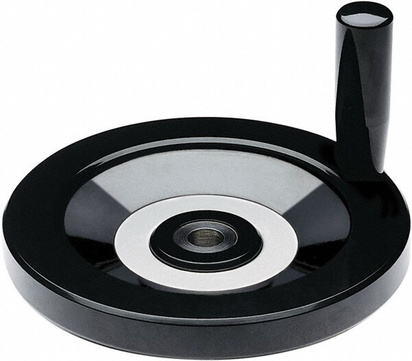 3.94" Diam, Duroplast Handwheel with Handle