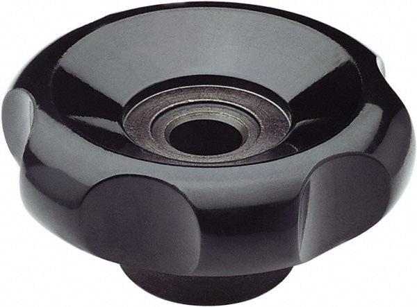 Lobed Knob: 3.9" Head Dia, 6 Points, Duroplast & Glass Fiber Reinforced Technopolymer