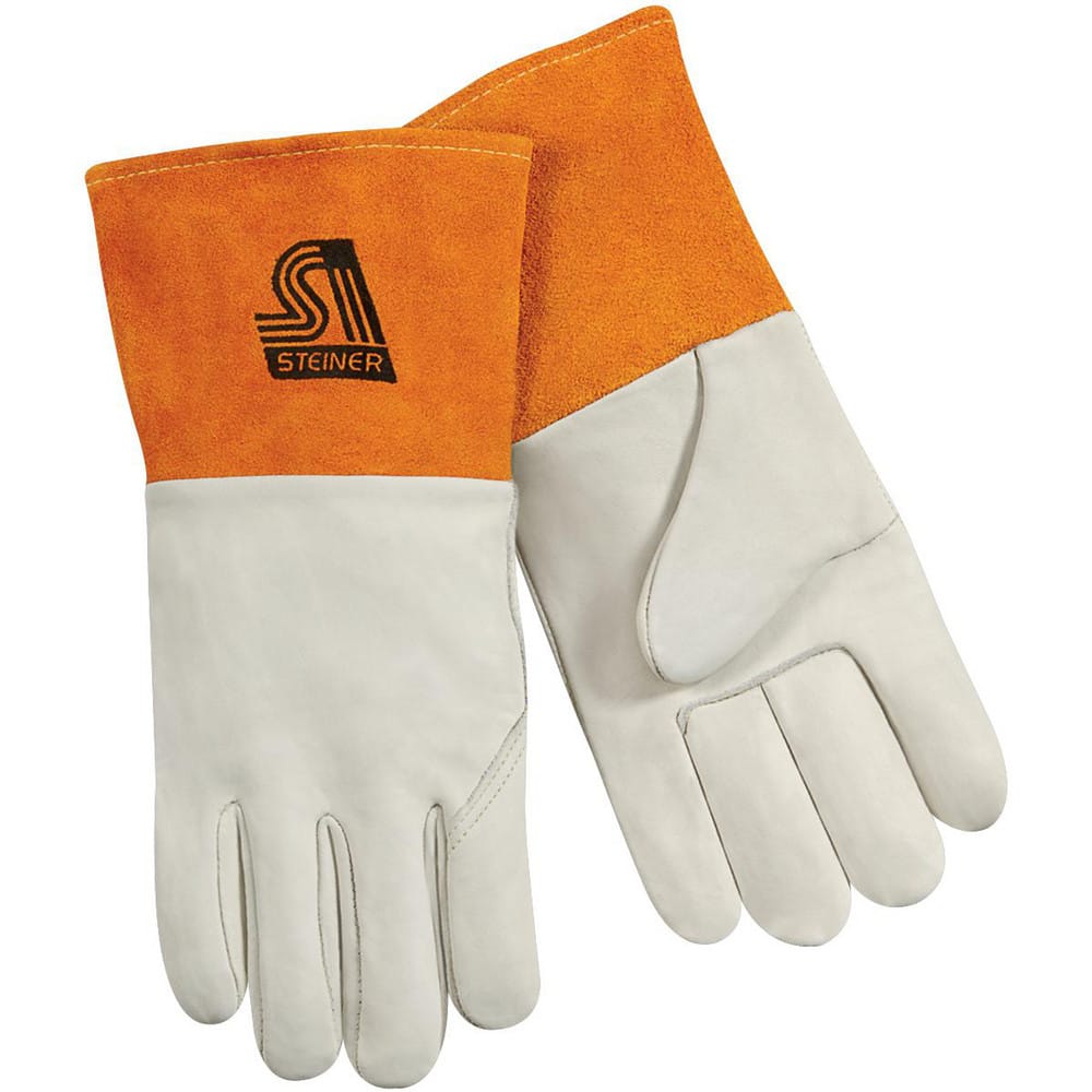 Welding Gloves: Size 2X-Large, Cowhide Leather, MIG Welding Application