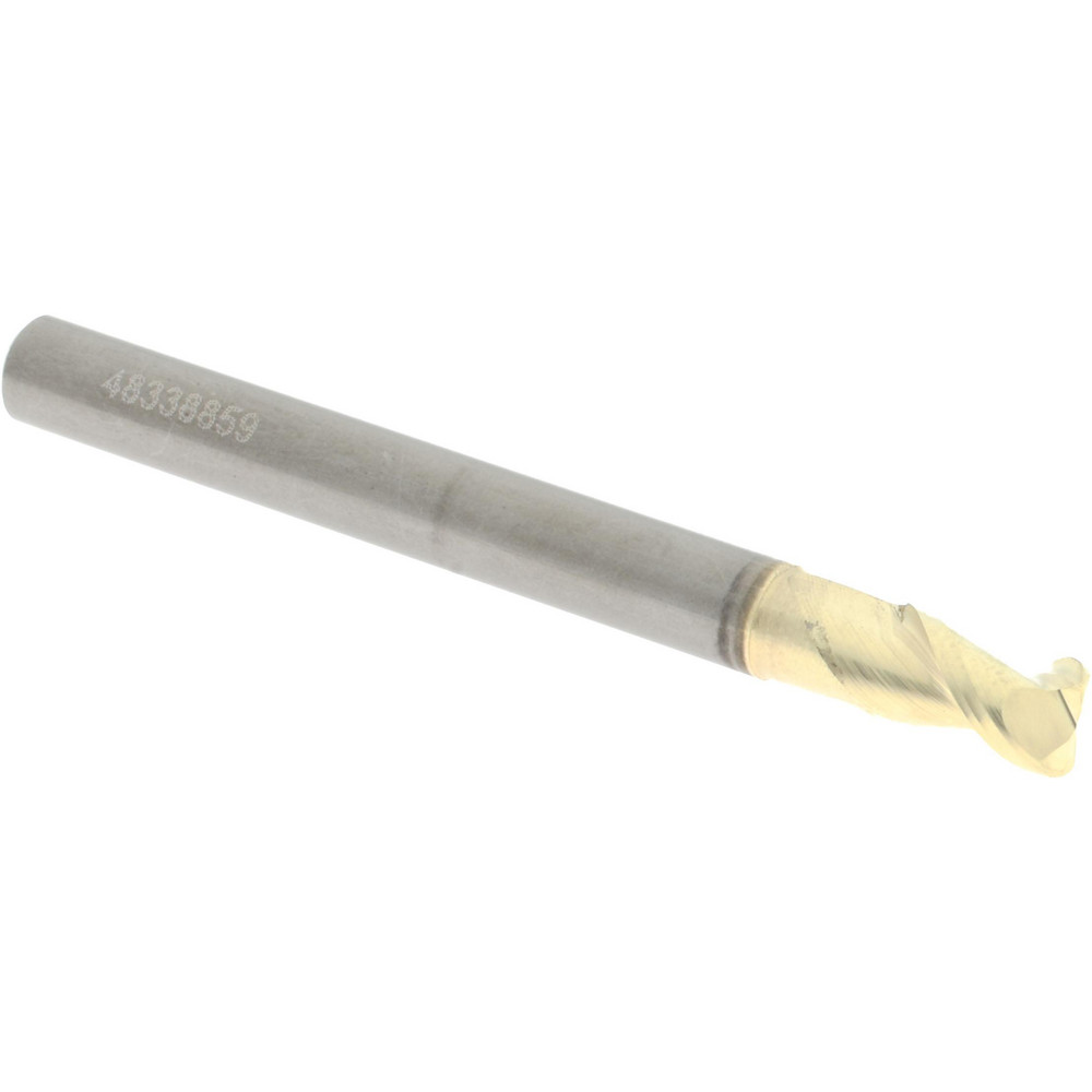 Accupro 25018705N08030C Corner Radius End Mill: 3/16" Dia, 5/16" LOC, 0.03" Radius, 2 Flutes, Solid Carbide Image