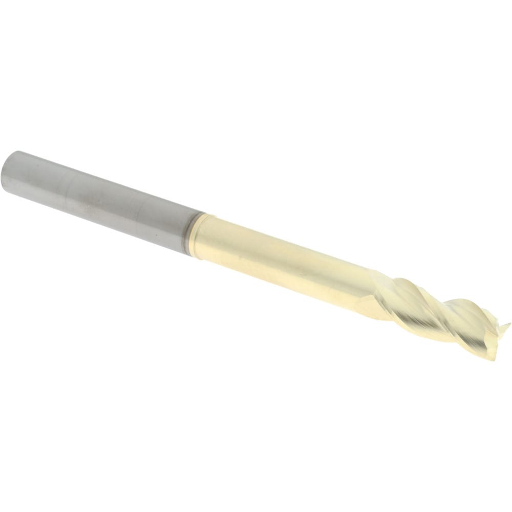 Accupro 35050020NS54015 Corner Radius End Mill: 1/2" Dia, 1-1/4" LOC, 0.015" Radius, 3 Flutes, Solid Carbide 