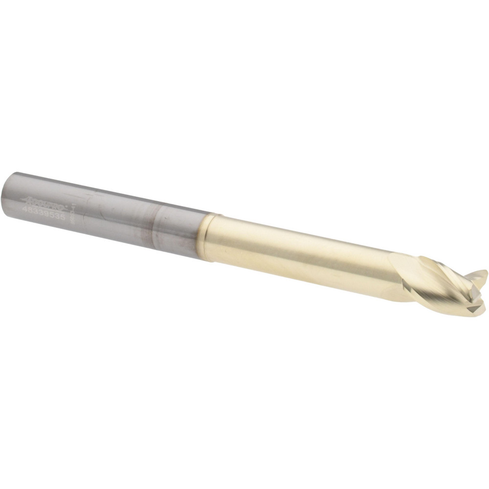Accupro 35037508NS34030 Corner Radius End Mill: 3/8" Dia, 1/2" LOC, 0.03" Radius, 3 Flutes, Solid Carbide Image