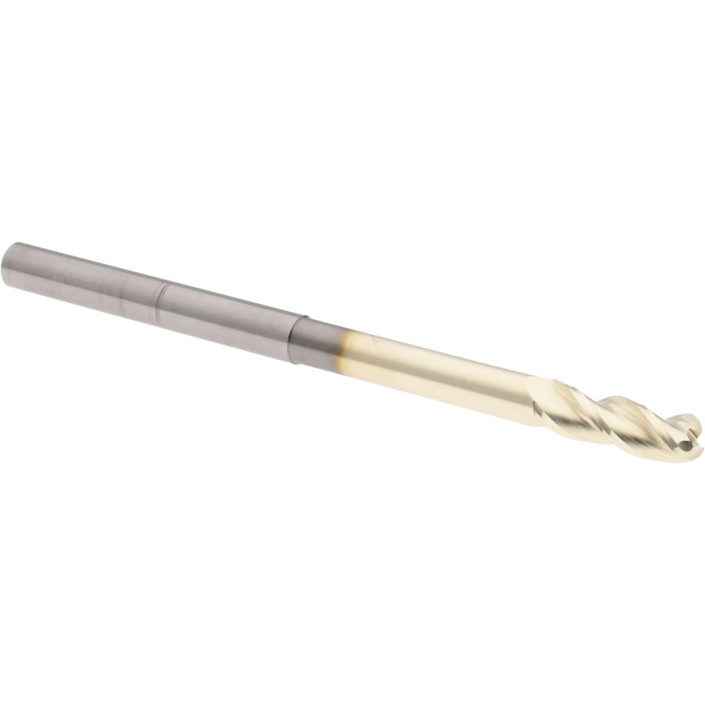 Accupro 35025012NS34090 Corner Radius End Mill: 1/4" Dia, 3/4" LOC, 0.09" Radius, 3 Flutes, Solid Carbide Image