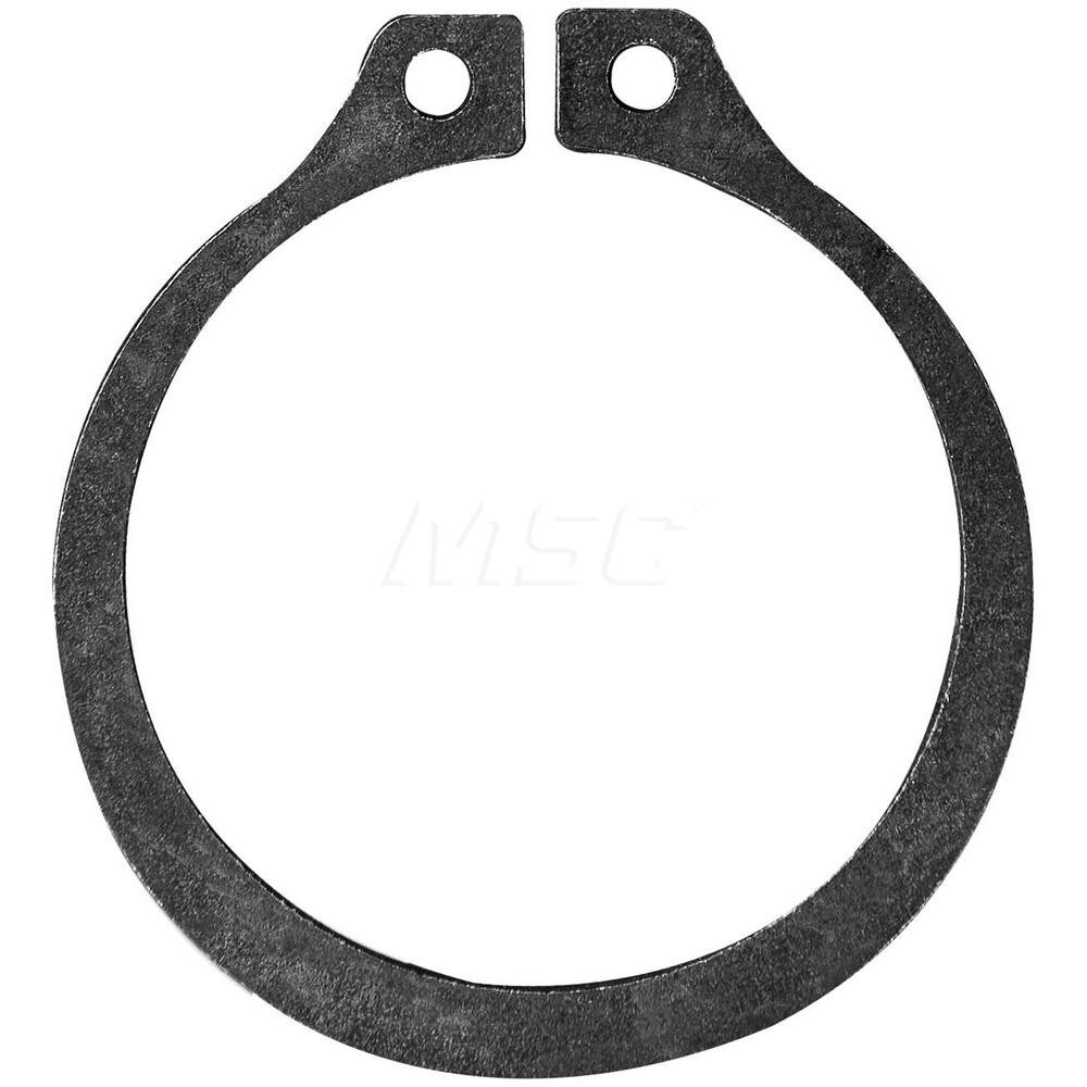 External Snap Retaining Ring: 1.35" Groove Dia, 1.438" Shaft Dia, 1060-1090 Spring Steel, Phosphate Finish