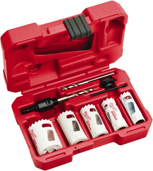 Milwaukee Tool 9 Piece, 3/4" to 11/2" Saw Diam, Hole Saw Kit