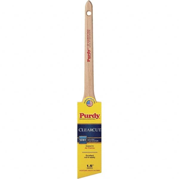 Paint Brush: 1-1/2" Wide, Nylon, Synthetic Bristle