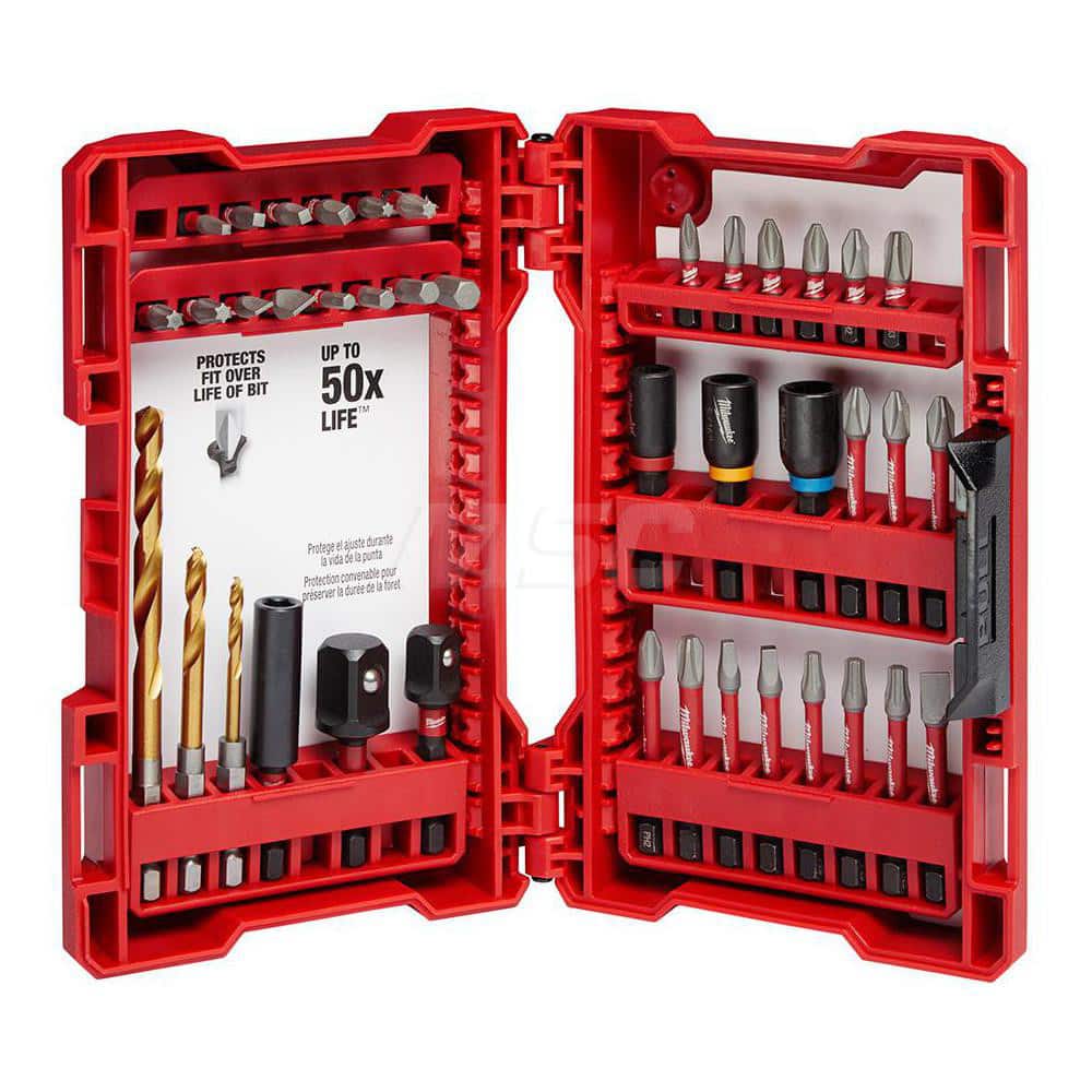 Milwaukee ShockWave  9-PC Assorted 2" & 2-1/2 Magnetic  Screw Bits 