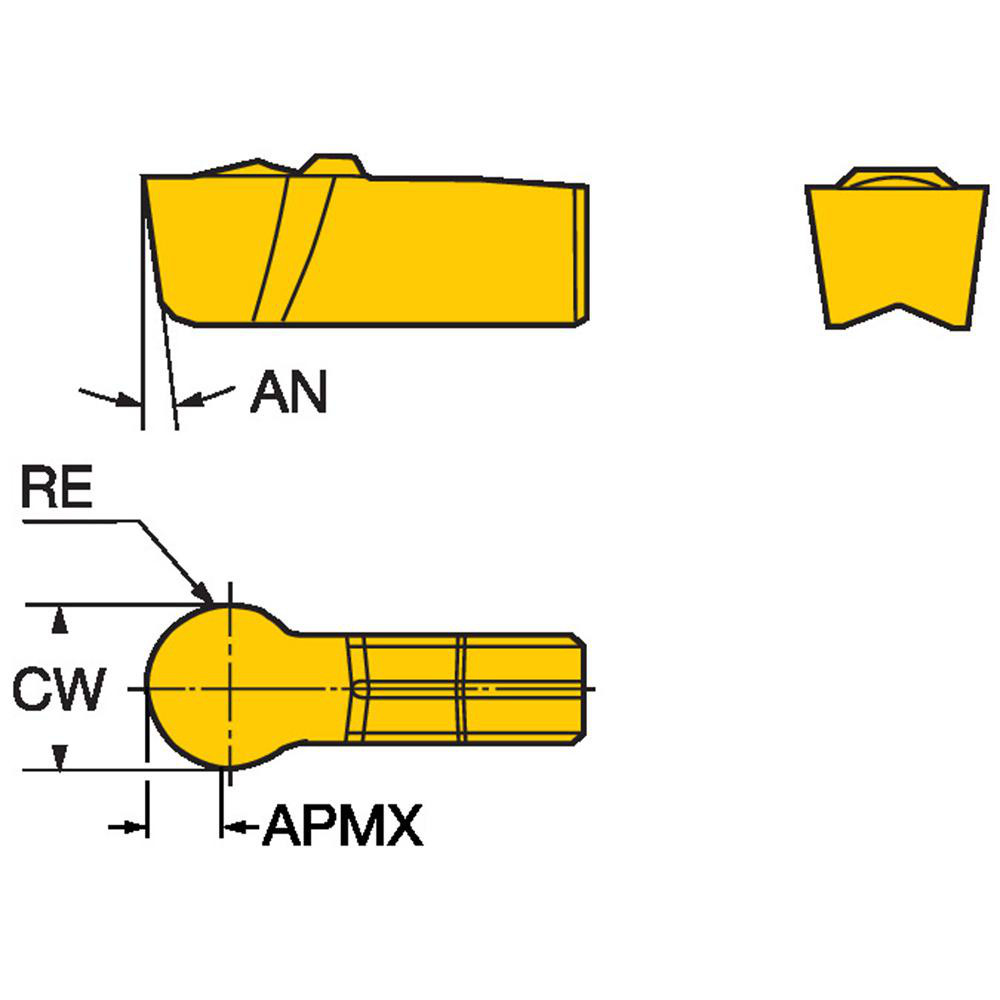 Sandvik Coromant Grooving Insert N151.3507P 1125, Solid Carbide