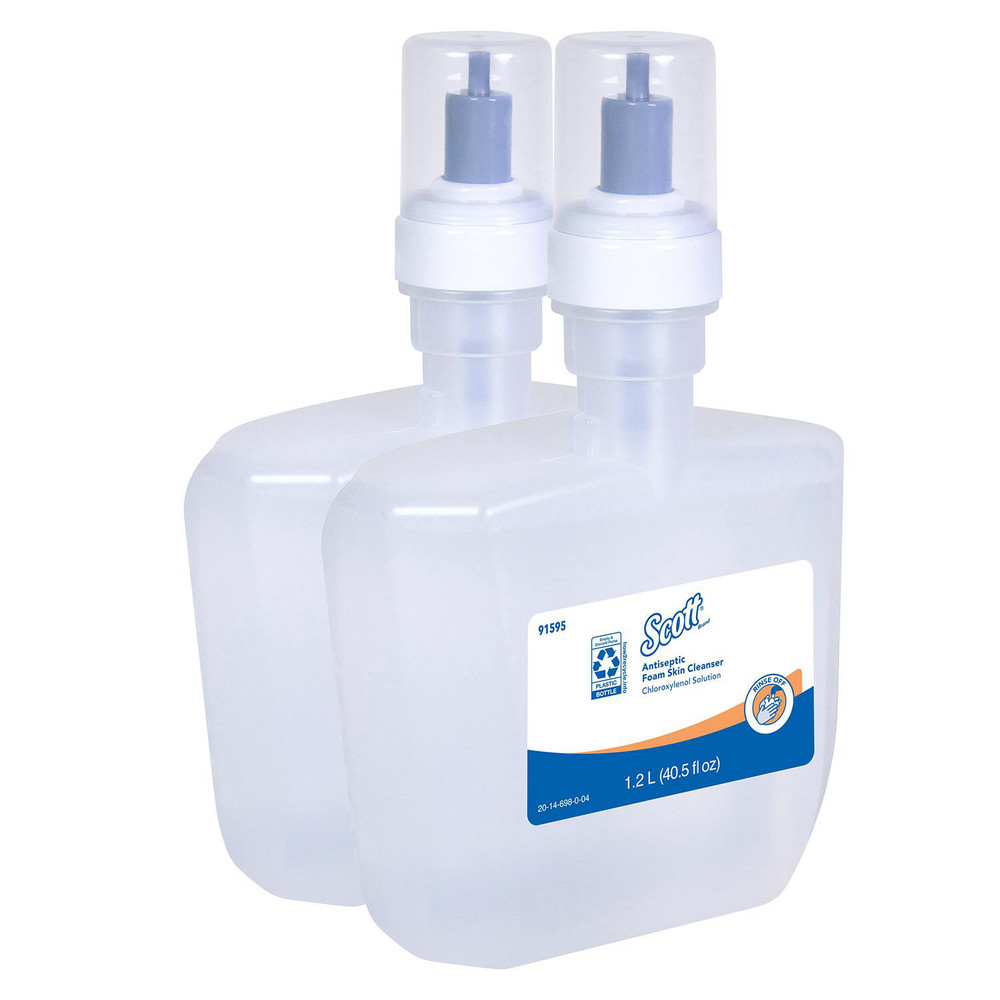 Antiseptic Foam Skin Cleanser, 1.2 L Automatic Hand Soap Refills, Clear, Unscented, 1.75% PCMX, NSF E-2 Rated