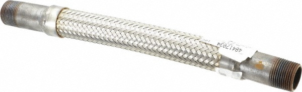 Made in USA 48417034 12" OAL, 3/4" ID, 600 Max psi, Flexible Metal Hose Assembly Image