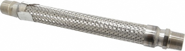 Made in USA 48417174 12" OAL, 3/4" ID, 600 Max psi, Flexible Metal Hose Assembly Image