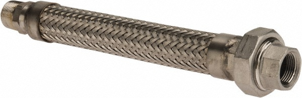 Made in USA 48417638 12" OAL, 3/4" ID, 600 Max psi, Flexible Metal Hose Assembly Image