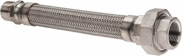 Made in USA 48417646 12" OAL, 1" ID, 580 Max psi, Flexible Metal Hose Assembly Image