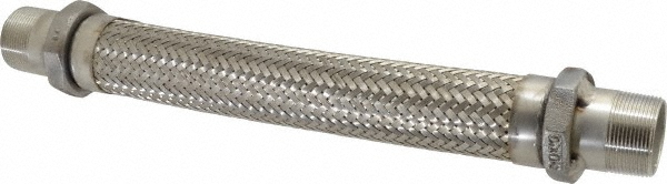 Made in USA 48420202 18" OAL, 1-1/2" ID, 410 Max psi, Flexible Metal Hose Assembly Image