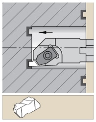 Indexable Boring Bar: A24UNSL3, 2.25" Min Bore Dia, Left Hand Cut, 1-1/2" Shank Dia, 3 ° Lead Angle, Steel