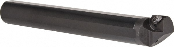 Indexable Boring Bar: A32VNSR3, 2.375" Min Bore Dia, Right Hand Cut, 2" Shank Dia, 3 ° Lead Angle, Steel