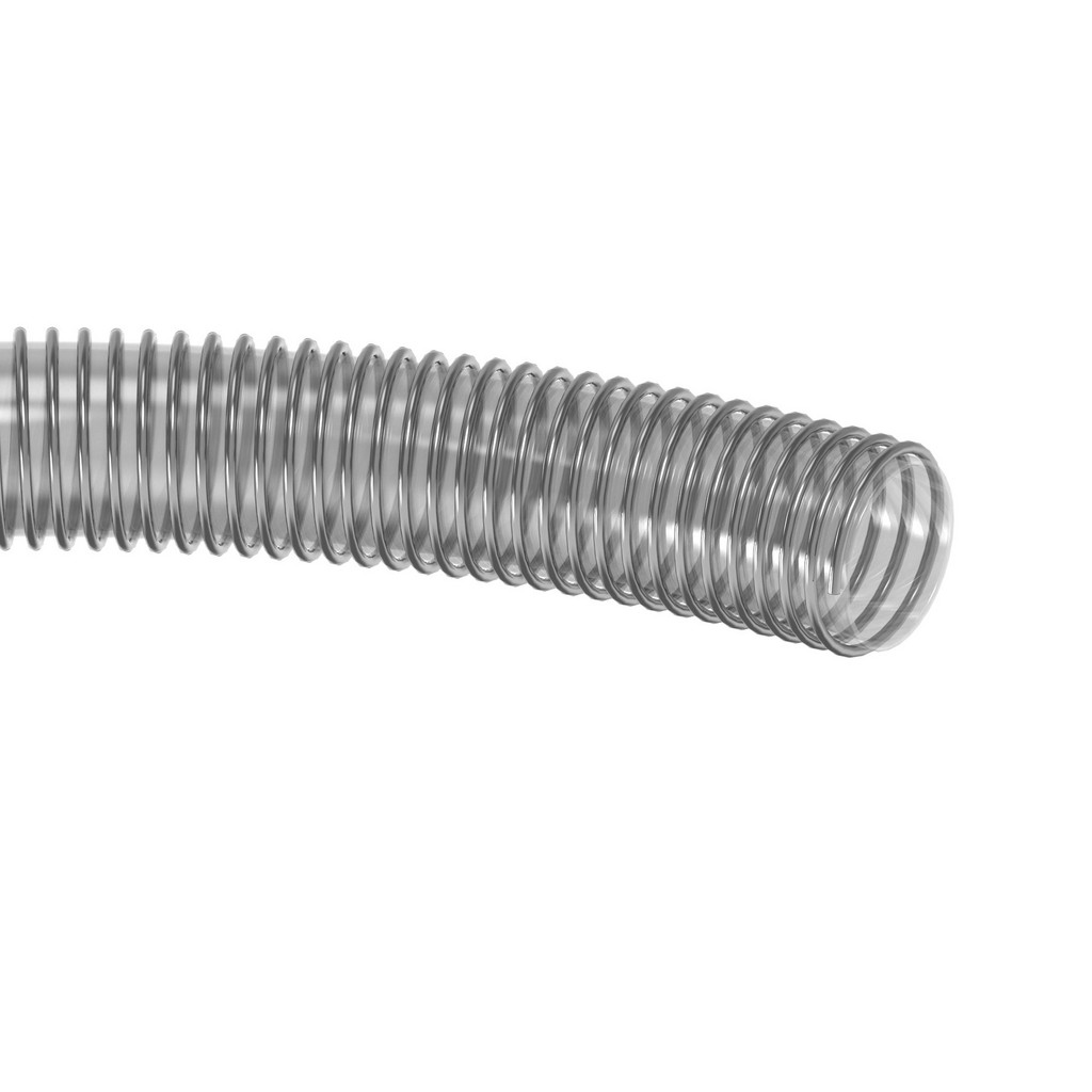 Made in USA | Value Collection Food & Beverage Hose: Polyvinyl Chloride, 1-3/4" ID, 2-3/32" OD, Priced as 1' Increments, 25' Minimum Cut Length, 100'