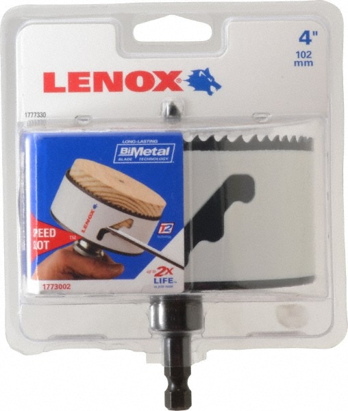 Lenox 1773002 Hole Saw: 4" Saw Dia, 1-1/2" Cut Depth Image