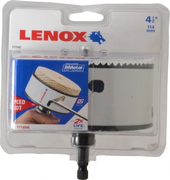 Lenox 1773006 Hole Saw: 4-1/2" Saw Dia, 1-1/2" Cut Depth Image