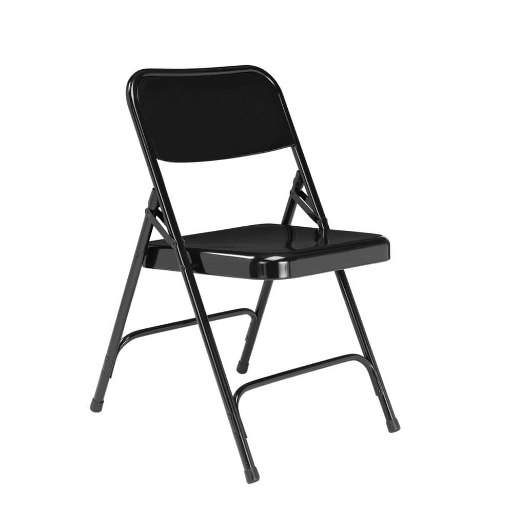 NATIONAL PUBLIC SEATING 210 Pack of (4), 18-1/4" Wide x 20-1/4" Deep x 29-1/2" High, Steel Standard Folding Chairs 
