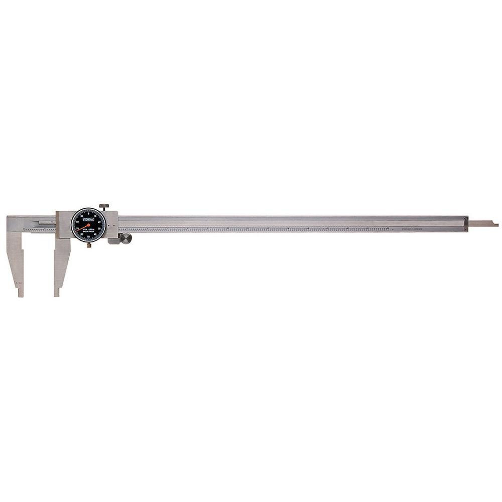 Dial Caliper: 18'' Range, 0.001'' Graduation, 0.1'' per Revolution