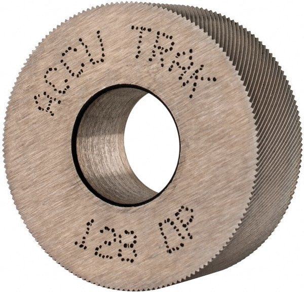 Made in USA PHL-128 Standard Knurl Wheel: 1-1/4" Dia, 80 ° Tooth Angle, Diagonal, High Speed Steel Image