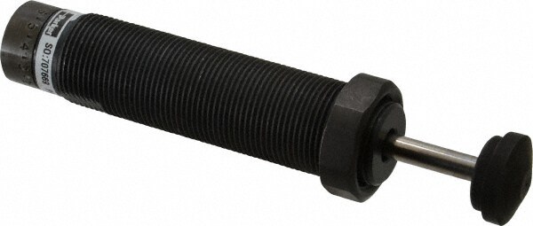 Male Button Shock Absorber: 0.25" Rod Dia, 0.88" OD, 1" Stroke, M25 x 1.5 Thread