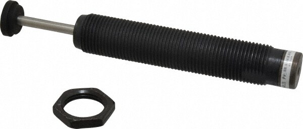 Male Button Shock Absorber: 0.25" Rod Dia, 0.88" OD, 1.58" Stroke, 1-12 Thread