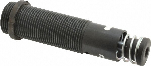 Male Button Shock Absorber: 0.375" Rod Dia, 1.25" OD, 0.91" Stroke, 1-1/4-12 Thread