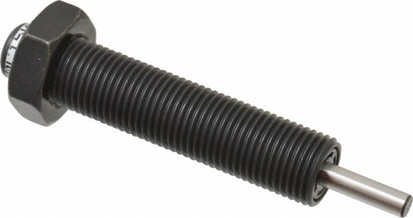 Male Button Shock Absorber: 0.19" Rod Dia, 0.46" OD, 0.5" Stroke, 9/16-18 Thread