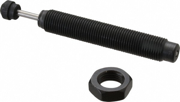 Male Button Shock Absorber: 0.16" Rod Dia, 0.46" OD, 0.63" Stroke, 9/16-18 Thread