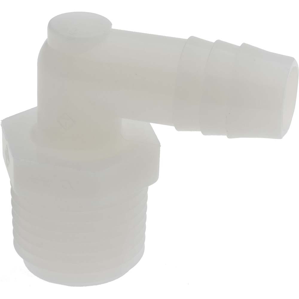 Barbed Tube Elbow: 1/2" Barbs, 1/2" NPT