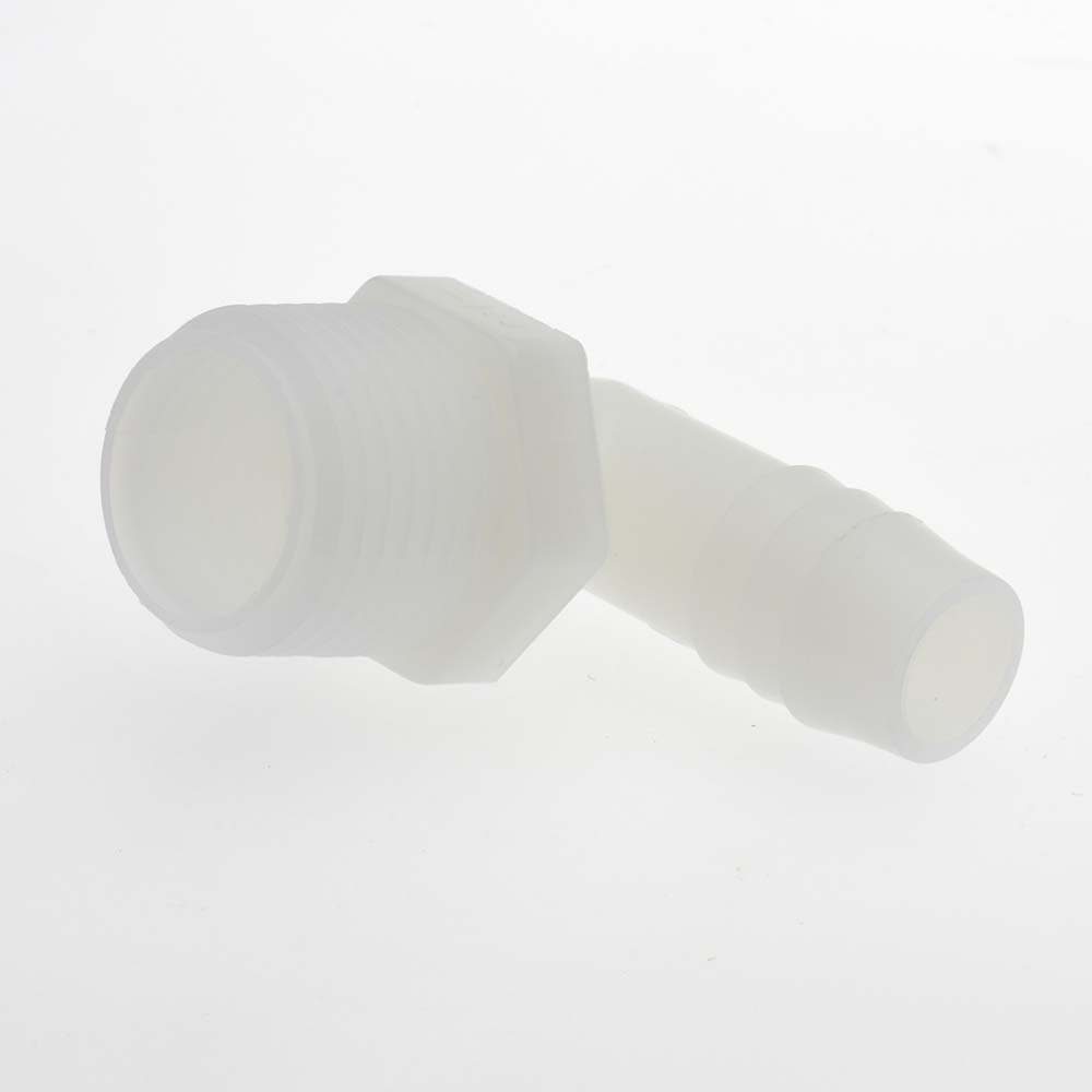 NewAge Industries 1/2" Barb, 1/2 NPT, Multiple Barbed Tube Elbow