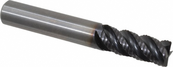 Kennametal 3331484 Corner Radius End Mill: 3/8" Dia, 7/8" LOC, 0.03" Radius, 4 Flutes, Solid Carbide Image