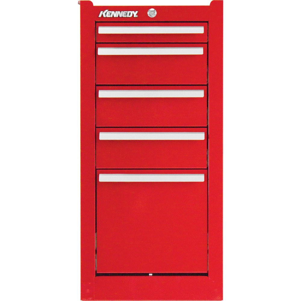 Kennedy - Side Cabinet: 5 Drawer, Red, Steel | MSC Direct