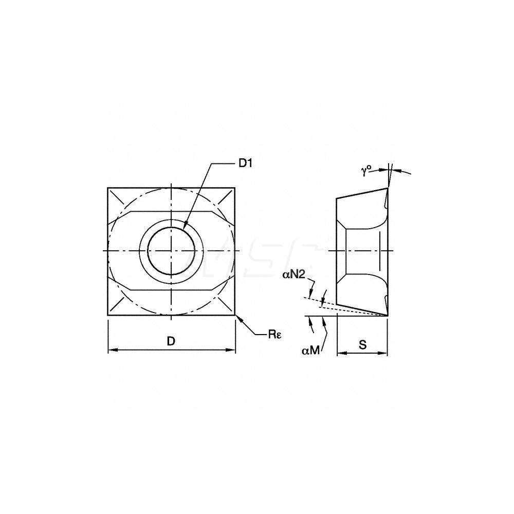 Kennametal Indexable Drill Insert SPHXR20 KC7140, Solid Carbide