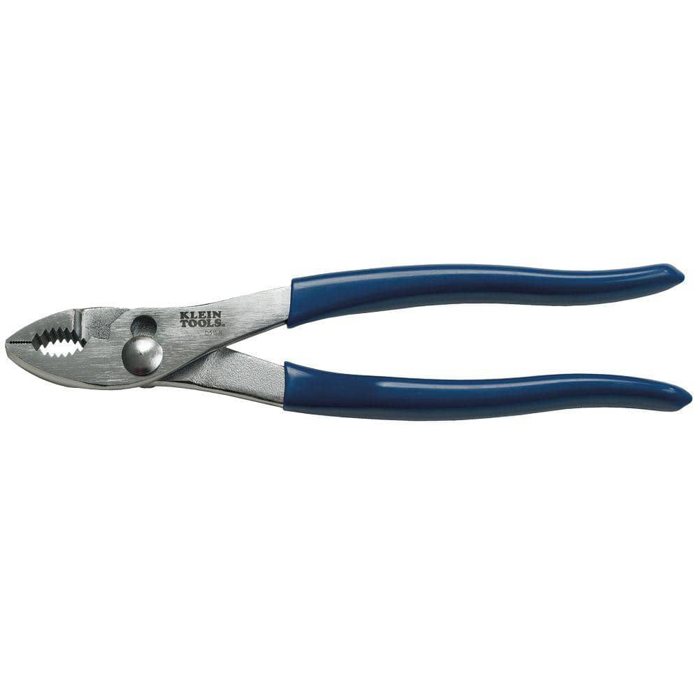 Slip Joint Pliers; Jaw Texture: Serrated ; Finish: Nickel-Plated ; Handle Color: Blue ; Insulated: No ; Tether Style: Not Tether Capable
