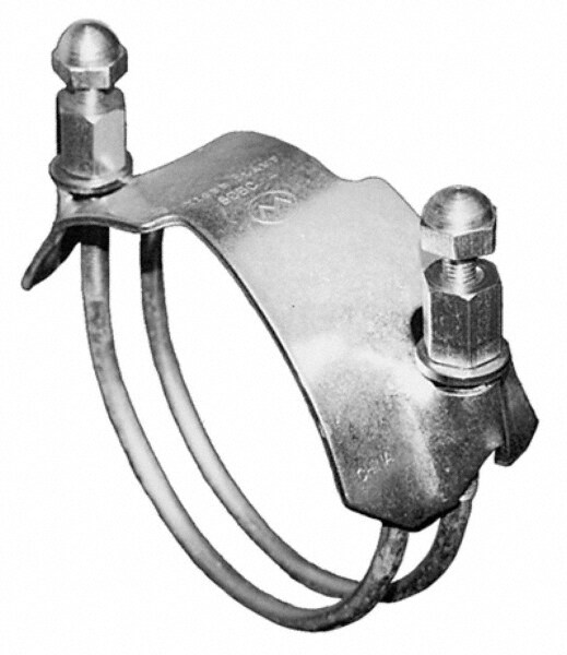 Single Bolt Clamp & Spiral Double Bolt Hose Clamp: 12" Hose, Plated Steel