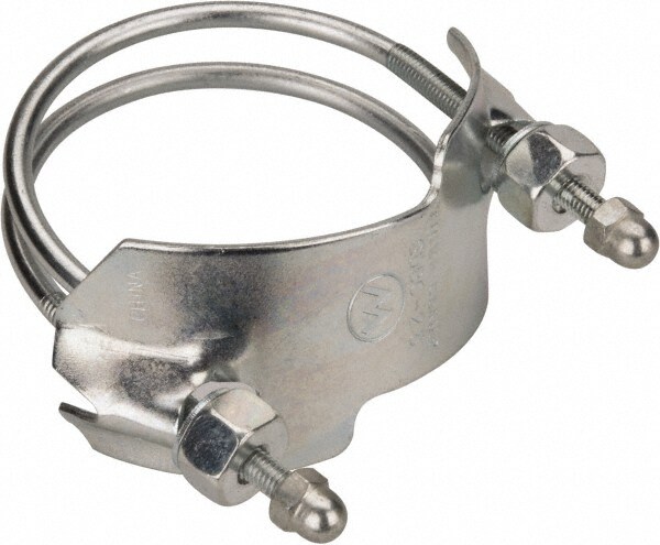 Single Bolt Clamp & Spiral Double Bolt Hose Clamp: 2.5" Hose, Plated Steel