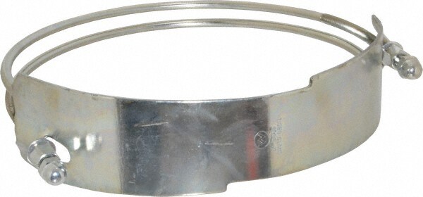 Single Bolt Clamp & Spiral Double Bolt Hose Clamp: 10" Hose, Plated Steel