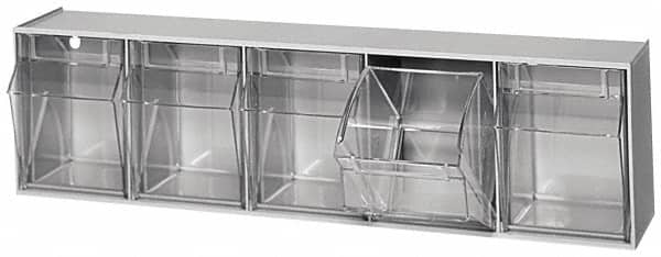 Quantum Storage - 5 Compartment White Small Parts Tip Out Stacking Bin  Organizer - 67115691 - MSC Industrial Supply