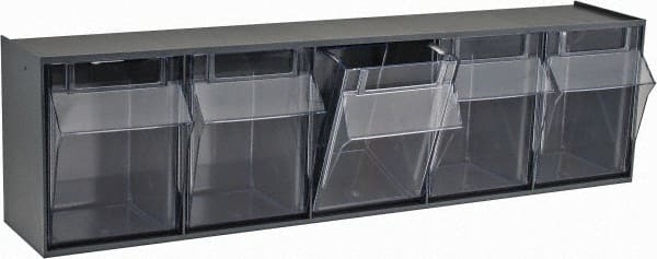 Sliding Tip-Out Clear Bin Shelving for Small Medium Parts Storage