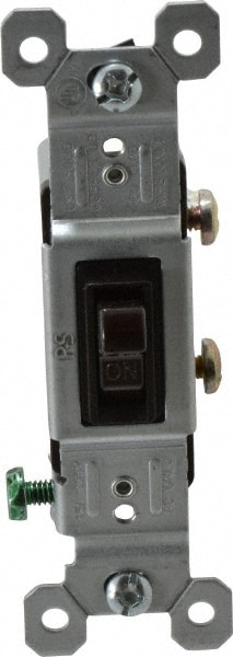 1 Pole, 120 VAC, 15 Amp, Specification Grade Toggle Wall Switch